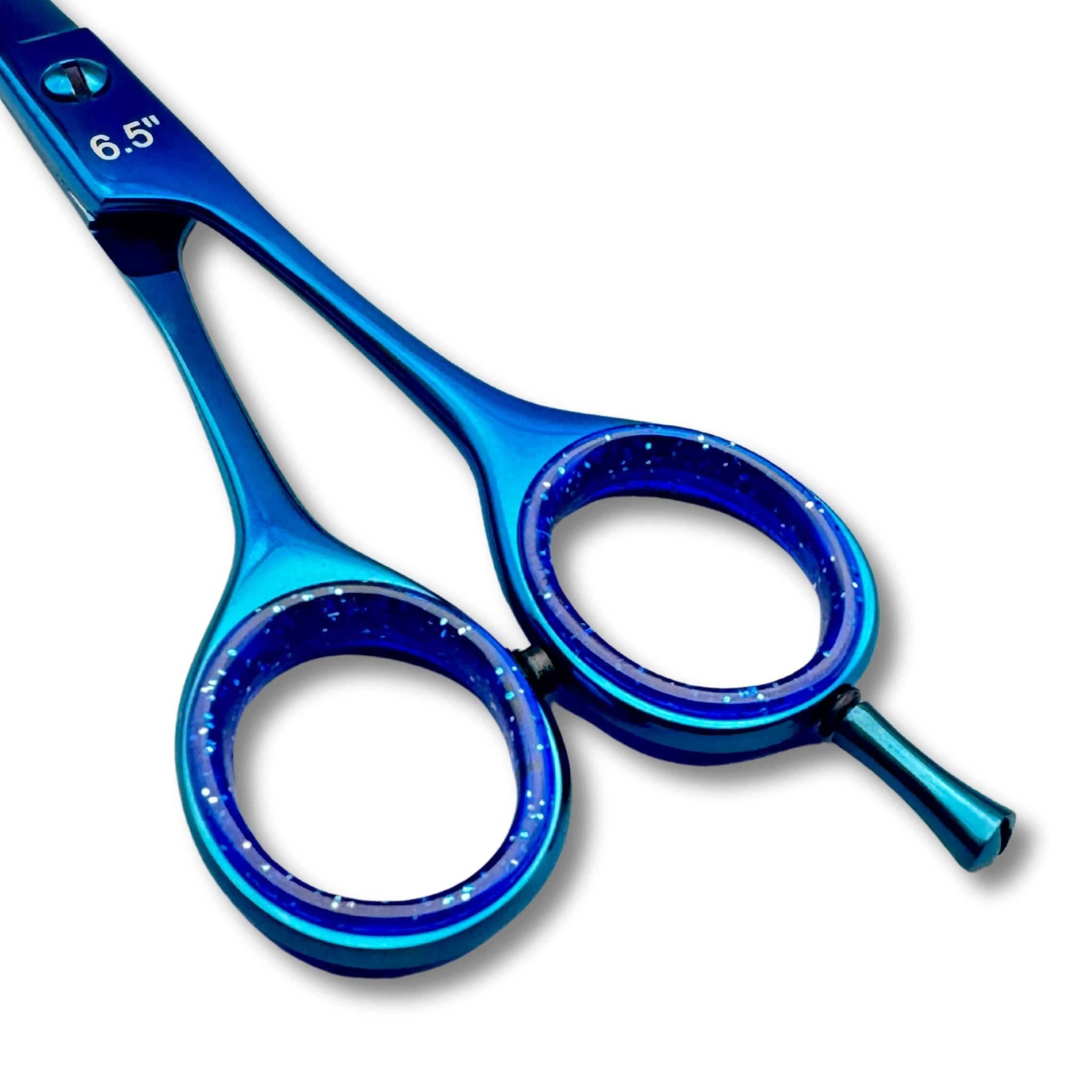 hair scissors set thinning cutting barber shears salon tools gold best quality blue colour - viva instruments 