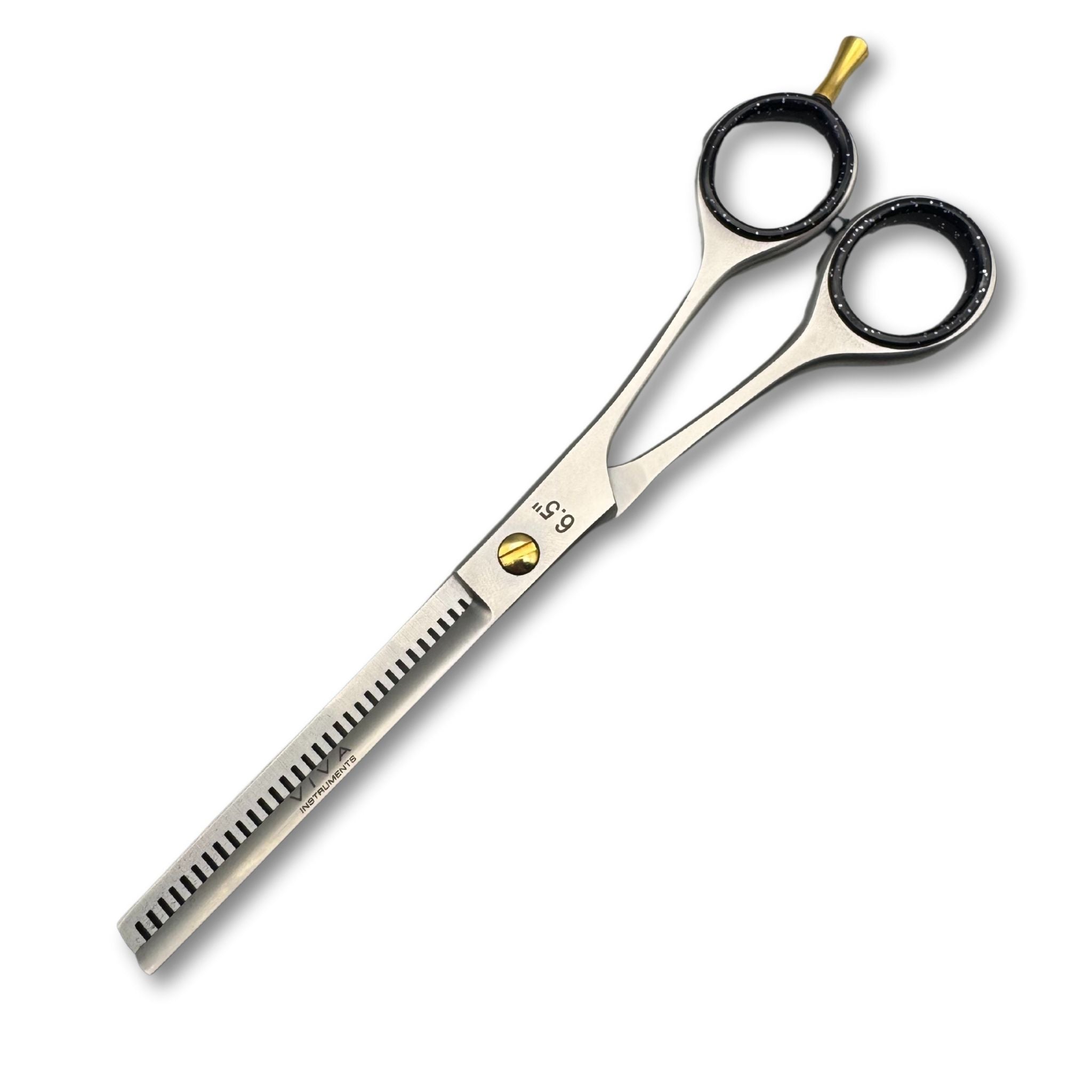 barber hair scissors set thinning shears salon hair tools - viva instruments 